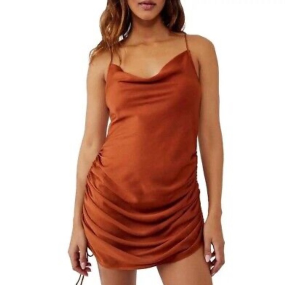 Free People Intimately Day to Night Midi Slip Dress Size Medium in Cinnabar NWT - Picture 12 of 13